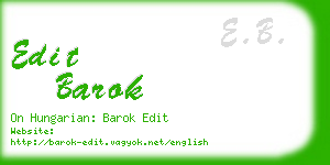 edit barok business card